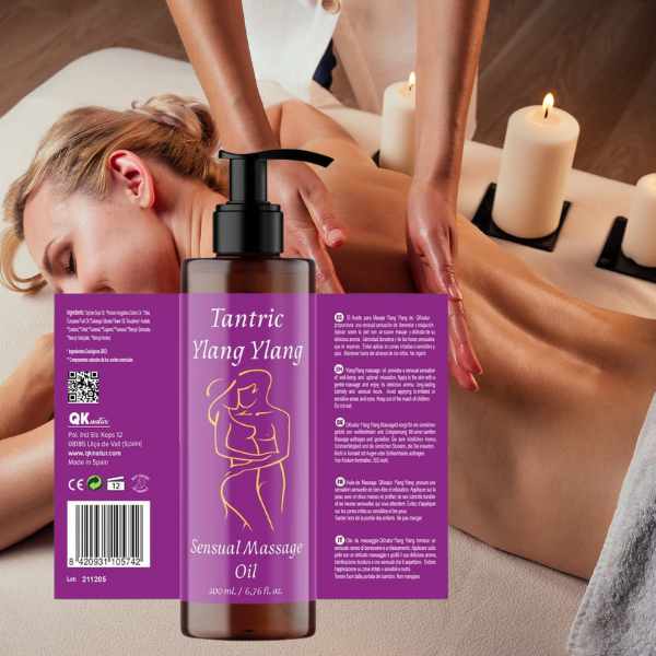 a woman getting a back massage from a bottle