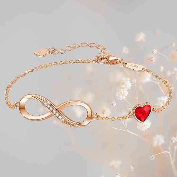 Armbänder - Armband Farbe Rosegold Mit Infinity Symbole