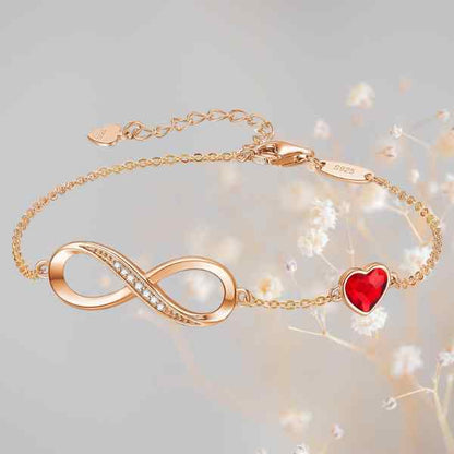 Armbänder - Armband Farbe Rosegold Mit Infinity Symbole