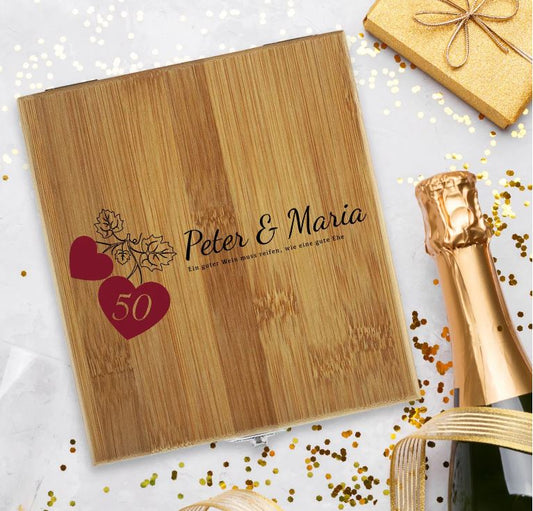 Zum Hochzeitstag ein Dekantier-Set-Infinity-geschenkbox