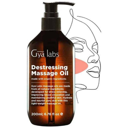 a bottle of glya labs desressing massage oil