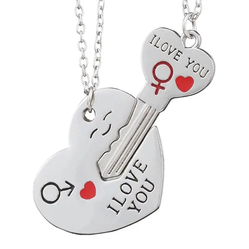 a couple of necklaces that say i love you and i love you