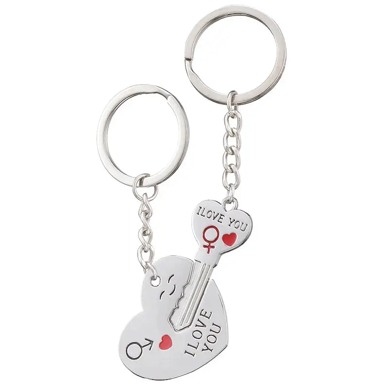 a couple of key chains with a key chain attached to it
